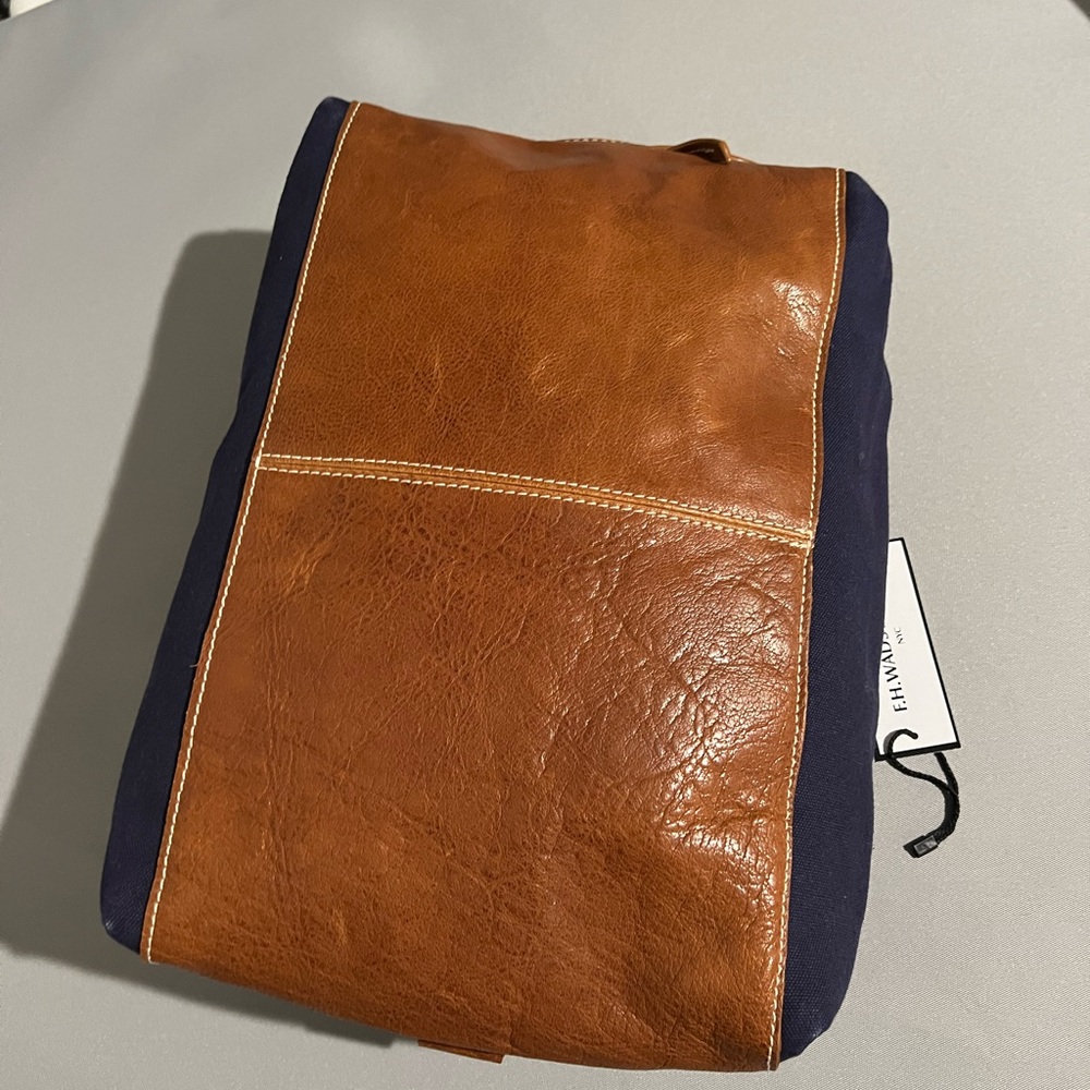 Navy Blue Canvas Men's Bag - Picture 5 of 7